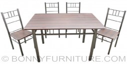 dining set sk-2468 4-seater sk-6868 6-seaters metal frame laminated top