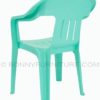 topaz plastic chair with arm green back view