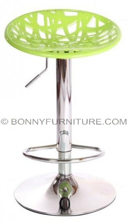 107 bar stool nest green with footrest