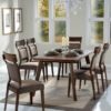 hope dining set 6-seaters wooden cushion seats