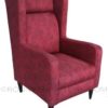 elle accent chair maroon