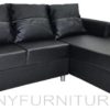 weave lshape sofa black