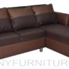 weave lshape sofa brown