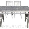 JIT-4627 dining set 4s wood gray