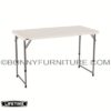 LIFETIME 4-FOOT (48 INCHES) ADJUSTABLE FOLD-IN-HALF TABLE - WHITE